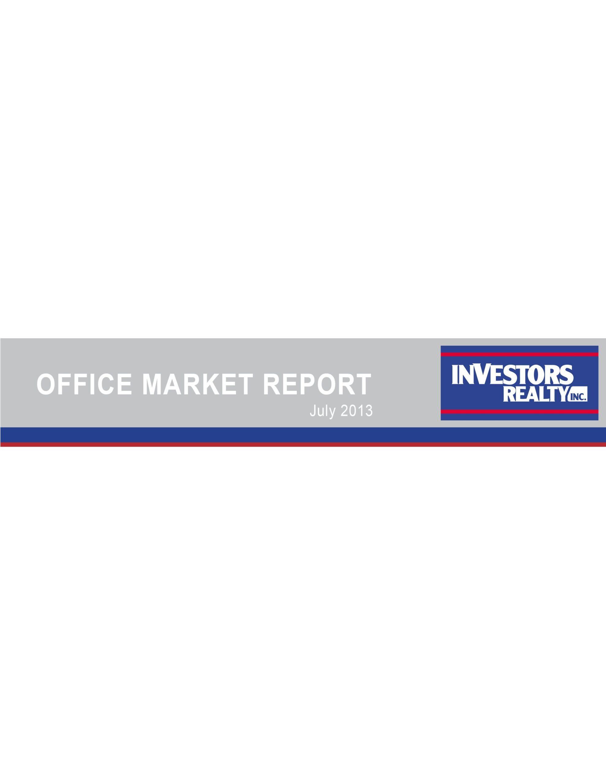 Investors Realty Summer 2013 Office Market Report