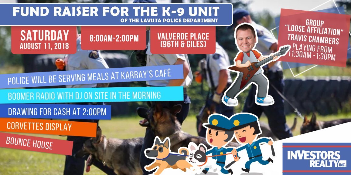 Fund Raiser for the K-9 Unit of the LaVista Police Department at Valverde Place