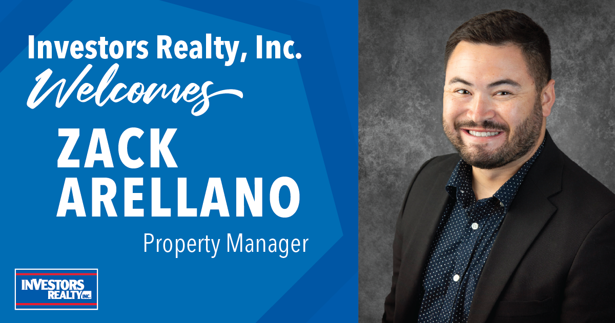 Investors Realty Welcomes Zack Arellano!
